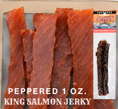 WILD KING SALMON JERKY PEPPERED 1 OZ